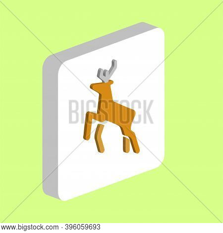 Deer Simple Vector Icon. Illustration Symbol Design Template For Web Mobile Ui Element. Perfect Colo