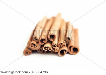 Cinnamon Sticks On The White Background, Isolated