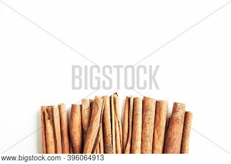 Cinnamon Sticks On The White Background, Isolated