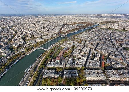 Ansicht von Paris aus der HÃ¶he des Bird des Fluges
