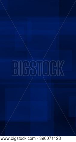 Dark Blue Background. Blue Backdrop With Transparent Suares. Vertical Orientation. 3d Illustration