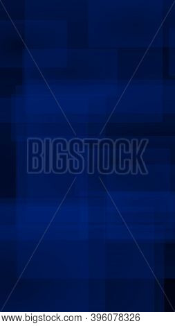 Dark Blue Background. Blue Backdrop With Transparent Suares. Vertical Orientation. 3d Illustration