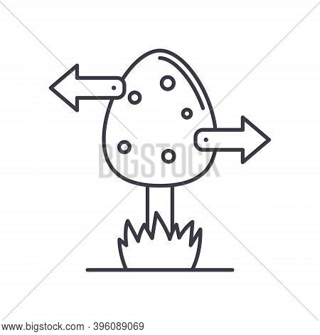 Eggs Choice Icon, Linear Isolated Illustration, Thin Line Vector, Web Design Sign, Outline Concept S