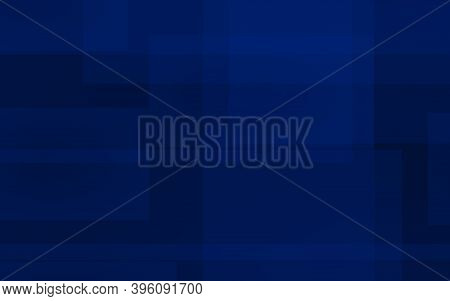 Dark Blue Background. Blue Backdrop With Transparent Suares. 3d Illustration