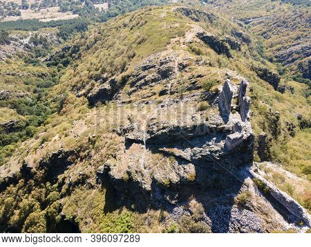 Aerial View Of Ruins Of Anevsko Kale Fortress Near Town Of Sopot, Plovdiv Region, Bulgaria