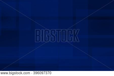 Dark Blue Background. Blue Backdrop With Transparent Suares. 3d Illustration