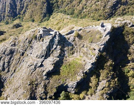 Aerial View Of Ruins Of Anevsko Kale Fortress Near Town Of Sopot, Plovdiv Region, Bulgaria