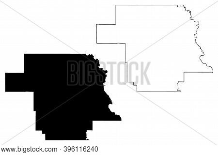 Greer County, Oklahoma State (u.s. County, United States Of America, Usa, U.s., Us) Map Vector Illus