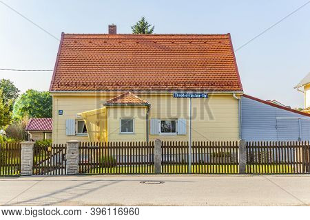 Munich, Germany - June 26, 2010: Typical Elderly House In Housing Area In A Suburban Street Of Munic