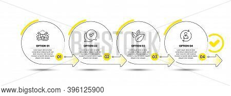 Approved, Sports Arena And Organic Product Line Icons Set. Timeline Process Infograph. Person Info S