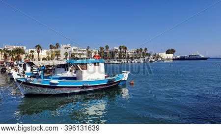 Kos, Greece - September 17, 2019: Boats In The Marina In Downtown Kos, Greece