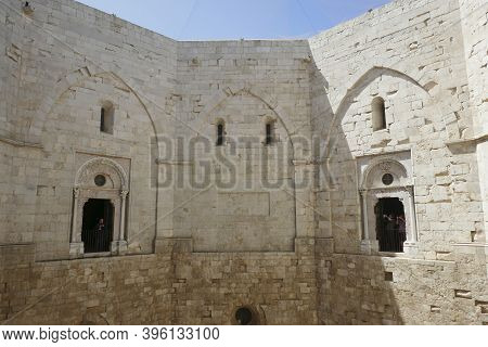Castel Del Monte, Italy - April 24, 2019: Castel Del Monte (castle Of The Mount) In Apulia, Italy. W