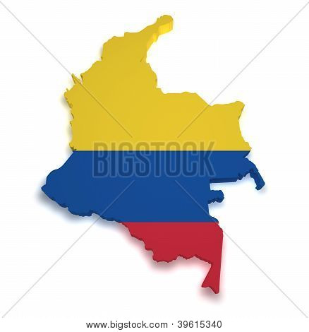 Colombia Map 3D Shape