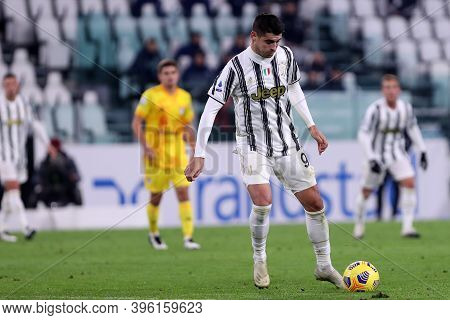 Torino, Italy. 21th November 2020. Alvaro Morata  Of Juventus Fc During The Serie A Match  Between J