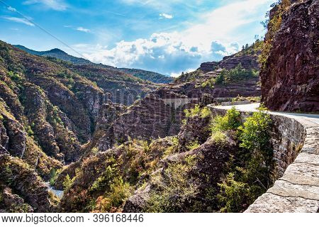 Gorges De Daluis Or Chocolate Canyon As It Is Called By Locals Because Of The Rocks Color Formed By 
