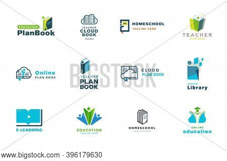 Set Of Logo Design Templates. Vector Illustrations On The Topic Of Medicine, Health, Healthcare, E-d