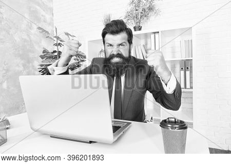 Excessive Stress At Work. Stressed Manager Shout In Office. Stress Management. Stressful Work Enviro
