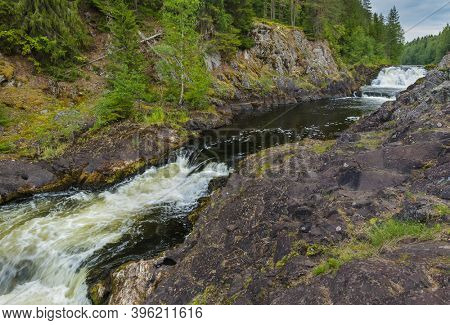 Kivach waterfall in Karelia Russia - nature background