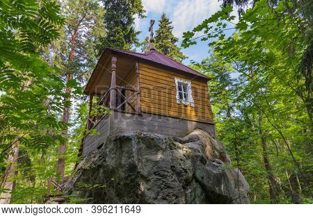 Chapel in Konevsky Monastery on Konevets Island on Lake Ladoga - Russia - architecture background