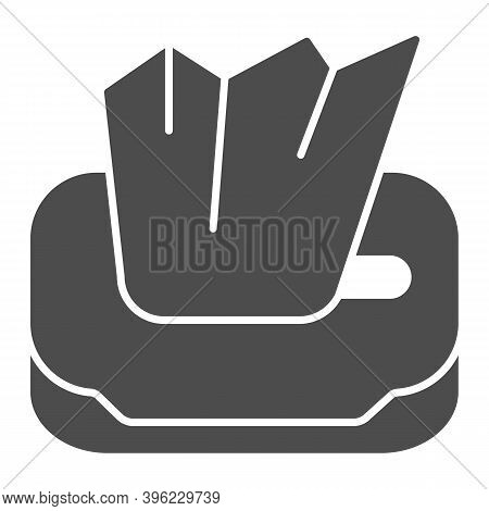 Napkin Box Solid Icon, Makeup Routine Concept, Paper Napkins Sign On White Background, Tissue Paper 
