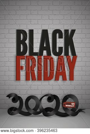 Black Friday Sale Banner For Social Media Stories Vector Illustration