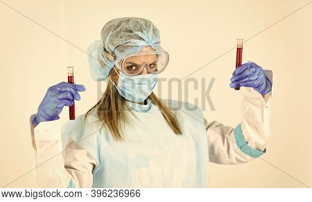 Coronavirus Vaccine. Molecular Methods Leverage Polymerase Chain Reaction. Test Tubes Blood Samples.