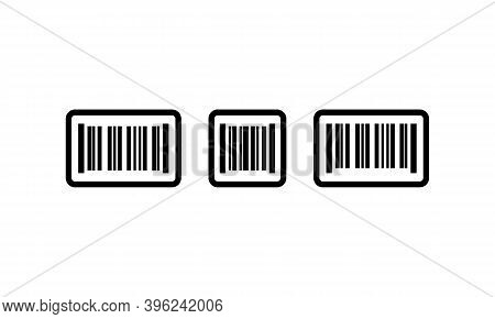 Bar Code Icon. Barcode Icon Set. Vector Eps 10. Isolated On Background