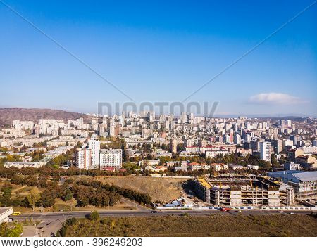 Olympc Palace Building With Stadium Construction Site And Saburtalo District Area Real Estate Buildi