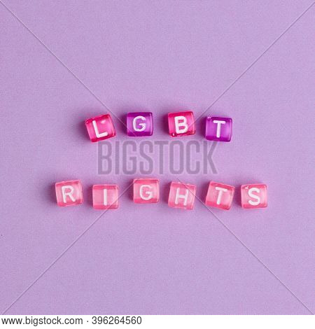 LGBT rights typography alphabet beads