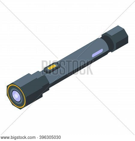 Battery Taser Icon. Isometric Of Battery Taser Vector Icon For Web Design Isolated On White Backgrou