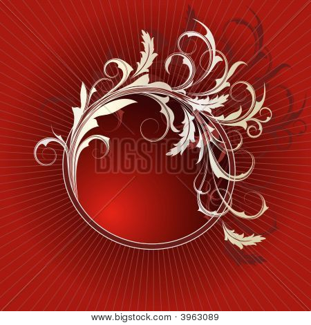 红色背景与框架