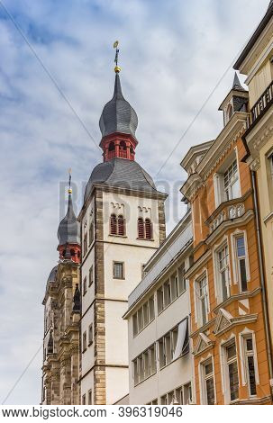 Towers Of The Namen-jesu-kirche Church In Bonn, Germany