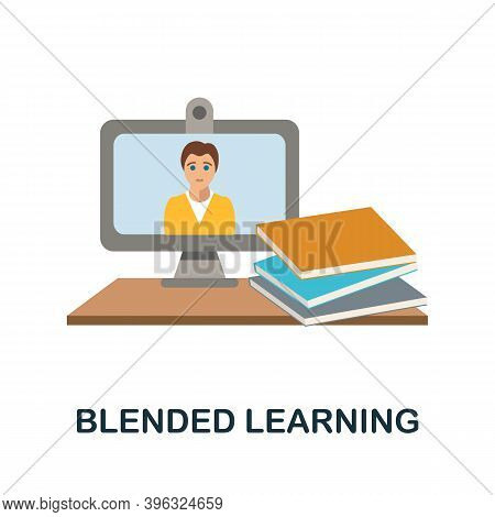 Blended Learning Icon. Simple Element From Online Education Collection. Creative Blended Learning Ic
