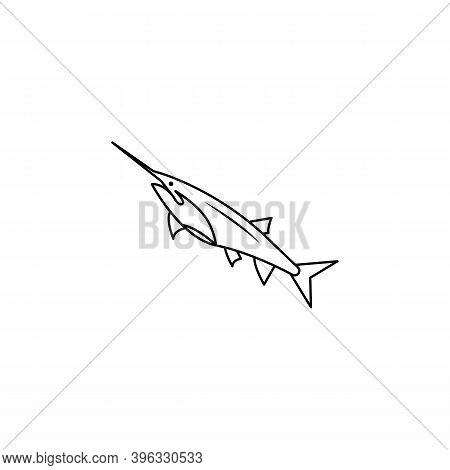 Paddlefish Line Icon. Signs And Symbols Can Be Used For Web, Logo, Mobile App, Ui, Ux