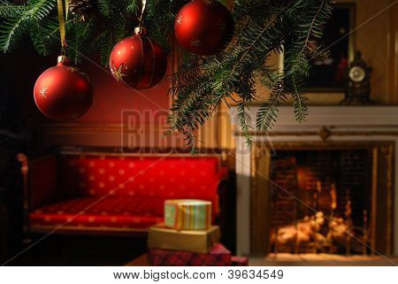 Bolas de Natal e presentes