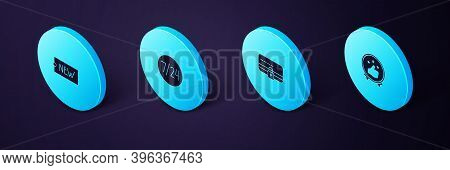 Set Isometric Consumer Or Customer Product Rating, Credit Card With Lock, Clock 24 Hours And Price T