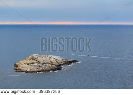 Beautiful Seascape Of Small Island In Barents Sea