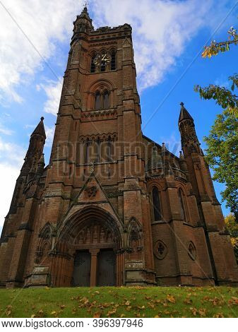 An Exterior View Of The Church Building In The Town Of Moffat In Scotland