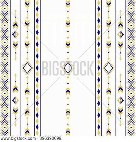 Seamless Ethnic Pattern With Geometric Shapes