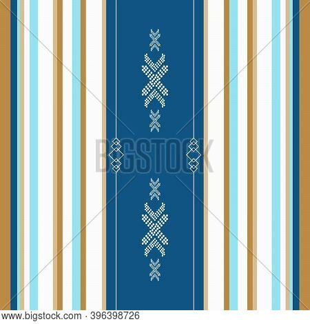 Seamless Ethnic Pattern With Geometric Shapes