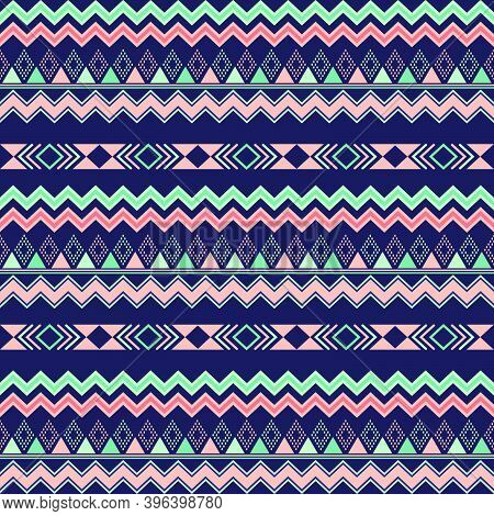 Aztec Tribal Seamless Pattern Geometric Elements