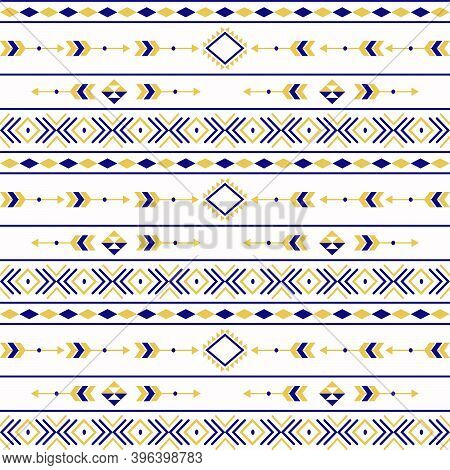 Aztec Tribal Seamless Pattern Geometric Elements