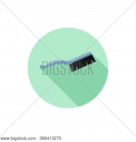 Vector Flat Design Brush Broom. Vector Illustration