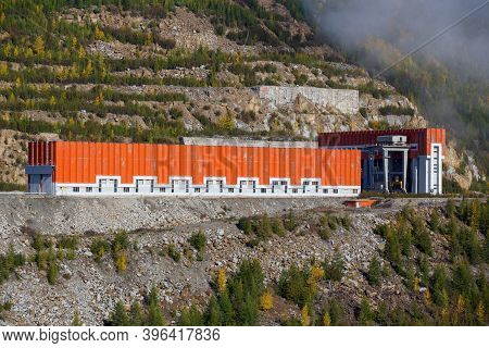 The Main Building Of The Kolyma Hydroelectric Power Station On The Kolyma River.