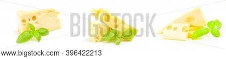 Group Of Cheese Isolated On A White Background