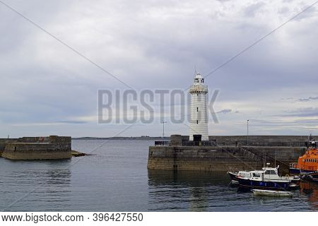 The Lighthouse At The Entrance To The Port Of Donaghadee Was The First Irish Lighthouse To Be Conver