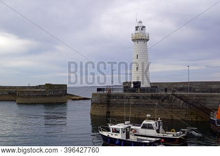 The Lighthouse At The Entrance To The Port Of Donaghadee Was The First Irish Lighthouse To Be Conver