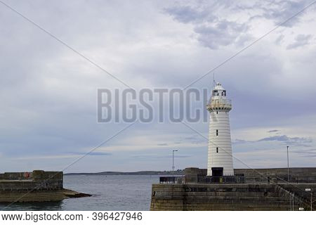The Lighthouse At The Entrance To The Port Of Donaghadee Was The First Irish Lighthouse To Be Conver