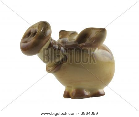 Porcelain Pig Statuette