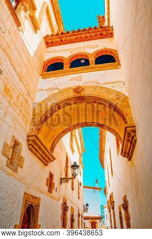 Sitges Town Hall And Church  Parish Of Saint Bartholomew And San